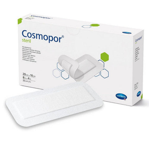 Hartmann Usa Inc, Adhesive Dressing Cosmopor  4 X 8 Inch NonWoven Rectangle White Sterile, Box Of 25 Hartmann Usa Inc