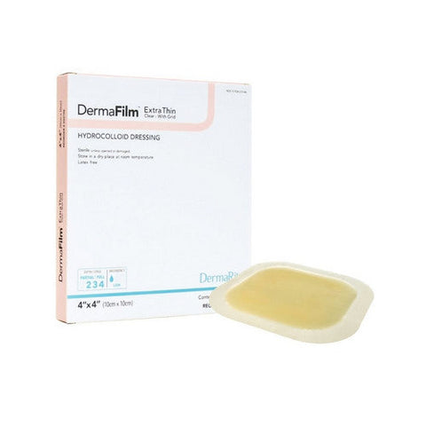 DermaRite, Thin Hydrocolloid Dressing Film Backing 4 X 4 Inch Square Film 00219E, Count of 1 DermaRite