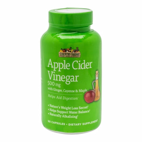 Country Farms, Apple Cider Vinegar, 500 mg, 90 Caps Country Farms