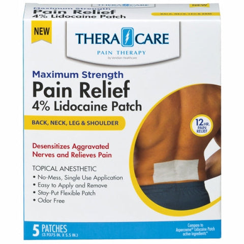 Theracare, Pain Relief 4% Lidocaine Patch, 5 Count Theracare