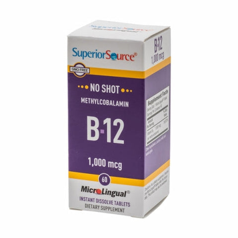Superior Source, Vitamin B12, 1000 mcg, 60 Count Superior Source