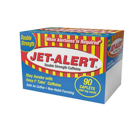 Jet-Alert, Caffeine Tablets, 200 mg, 90 Caplets Jet-Alert
