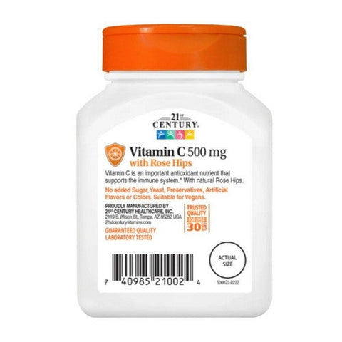 21st Century, Vitamin C Rose Hips, 500mg, 110 Tabs 21st Century