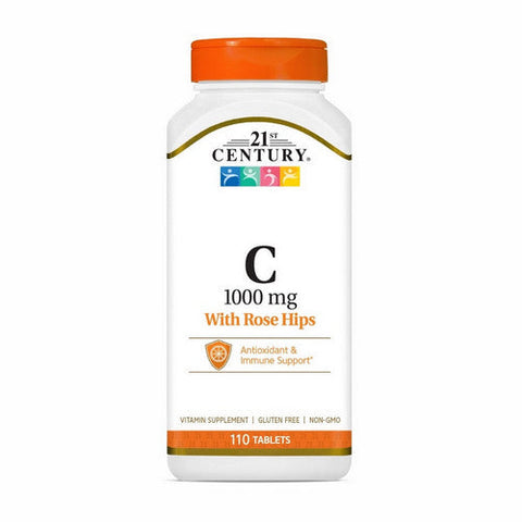 21st Century, Vitamin C with Rose Hips, 1000mg, 110 Tabs 21st Century