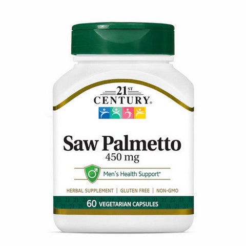 21st Century, Saw Palmetto, 450mg, 60 Veg Caps 21st Century