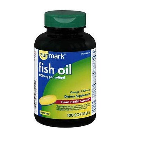 Sunmark, Fish Oil, 1000 mg, 180 Enteric Coated Softgels Sunmark