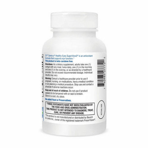 21st Century, Healthy Eyes Superview2, 120 Softgels 21st Century