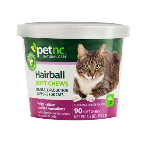 Petnc Natural Care, Hairball Soft Chews All Cat Chicken And Cheese, 90 Count