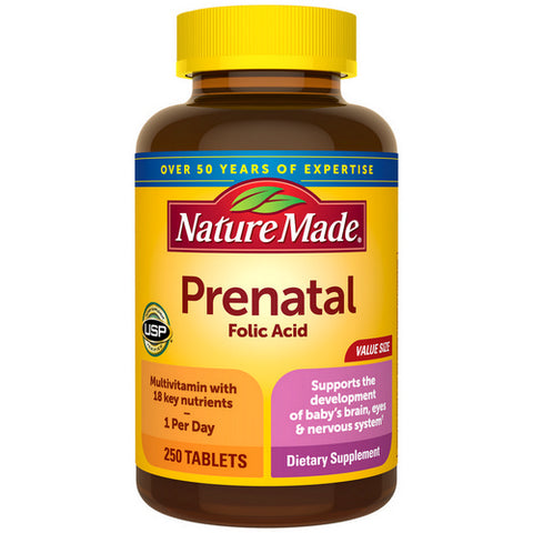 Nature Made, Prenatal Folic Acid, 250 Tabs Nature Made