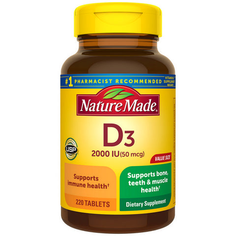 Nature Made, Vitamin D, 2000 IU 220 Tabs Nature Made