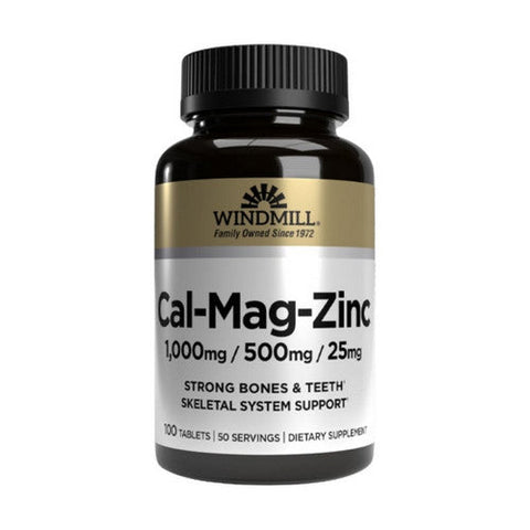 Windmill Health, Calcium - Magnesium & Zinc, 100 Tabs Windmill Health