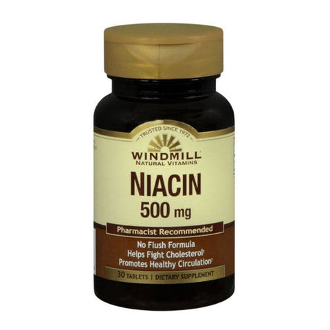 Windmill Health, Niacin, 500mg, 30 Tabs Windmill Health