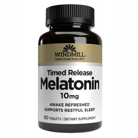 Windmill Health, Melatonin Time Release, 10 Mg, 60 Tabs Windmill Health