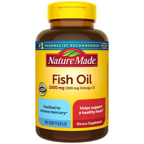 Nature Made, Fish Oil, 1000 Mg, 90 Softgels Nature Made
