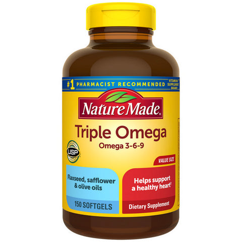 Nature Made, Triple Omega 3-6-9, 150 Liquid Softgels Nature Made