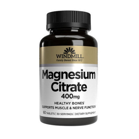 Windmill Health, Magnesium Citrate, 400 mg, 60 Tabs Windmill Health