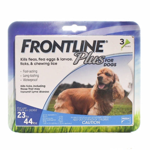 Frontline Plus, Frontline Plus for Dogs, Over 23-44 lbs 3 Count Frontline Plus
