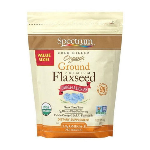 Spectrum Essentials, Organic Cold Milled Ground Premium Flaxseed, 24 Oz Spectrum Essentials