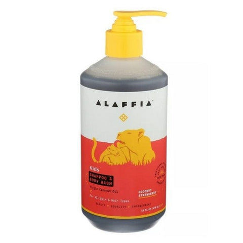 Alaffia, Shampoo & Body Wash Coconut Strawaberry for Babies, 16 Oz Alaffia