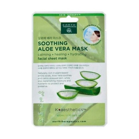 Earth Therapeutics, Face Mask, Aloe Vera 1 Count Earth Therapeutics