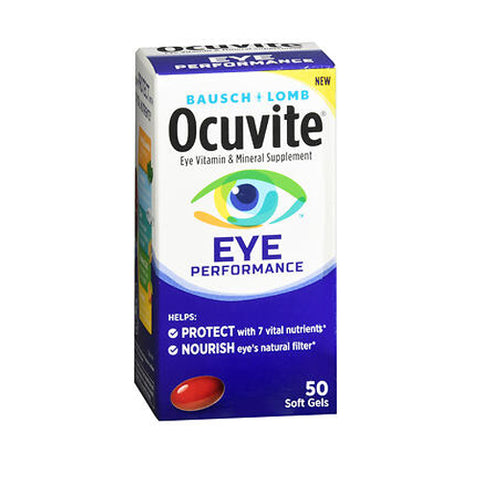 Bausch + Lomb, Ocuvite Eye Performance Soft Gels, 50 Softgels Bausch + Lomb