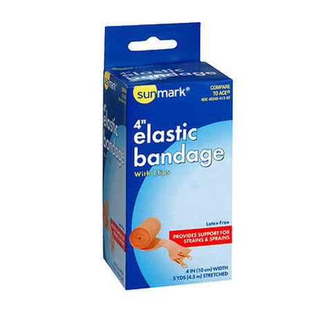 Sunmark, Elastic Bandage With Clips 4 Inch, 1 Each Sunmark