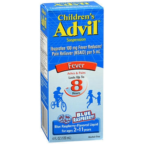 Advil, Children's Fever Suspension Dye-Free Blue Raspberry, 4 Oz Advil