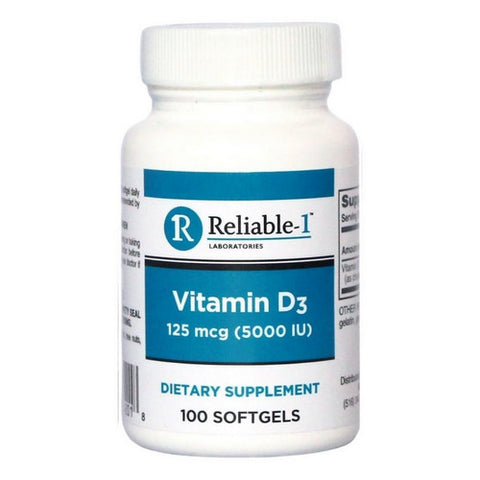 Reliable1, Vitamin D3, 125 Mcg, 100 Softgels Reliable1