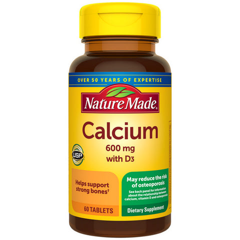 Nature Made, Calcium With Vitamin D3, 600 Mg, 60 Tabs Nature Made