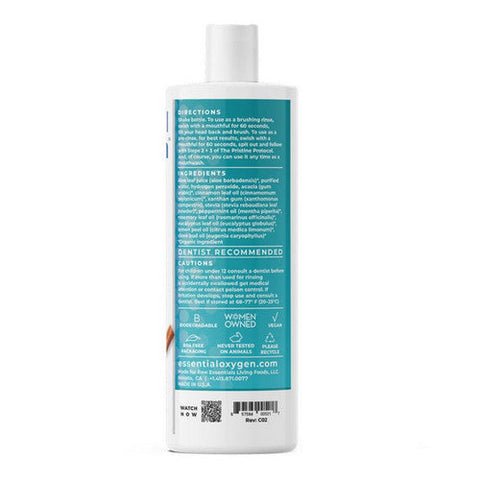 Essential Oxygen, Br Organic Mouthwash Plus Brushing Rinse Cinnamint, 16 Oz Essential Oxygen
