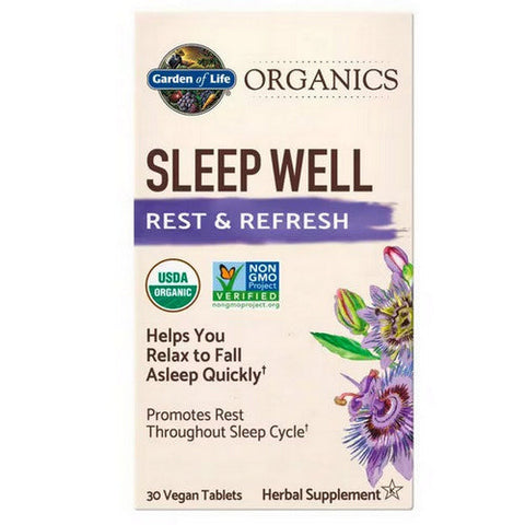 Garden of Life, Organics Sleep Well Rest & Refresh, 30 Vegan Tabs Garden of Life