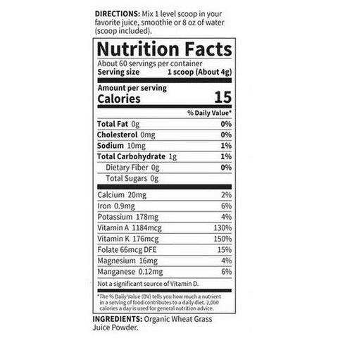 Garden of Life, Raw Organic Perfect Food Wheat Grass Juice Powder, 8.46 Oz Garden of Life
