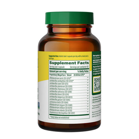 MegaFood, MegaFlora Probiotic, 60 Caps MegaFood