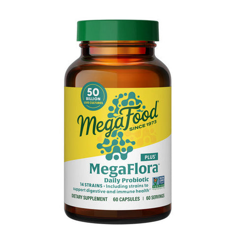 MegaFood, MegaFlora Plus Probiotic, 60 Caps MegaFood