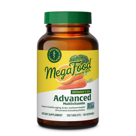 MegaFood, Women's 55+ Advanced Multivitamin, 120 Tabs MegaFood