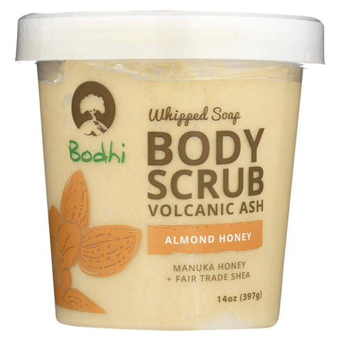 Bodhi, Whipped Soap Body Scrub Volcano Ash Almond Honey, 14 OZ Bodhi