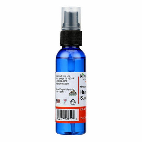 Brittaine's Thyme, Organic Hand Sanitizer, Orange 2 Oz Brittaine's Thyme