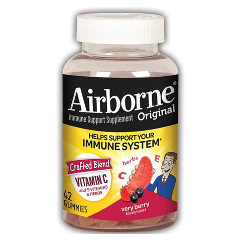 Airborne, Immune Support Gummies Very Berry, 42 Count Airborne