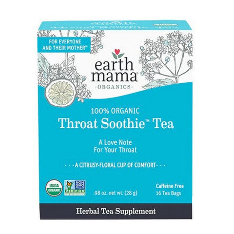 Earth Mama Angel Baby, Organic Throat Smoothie Tea, 16 Bags Earth Mama Angel Baby