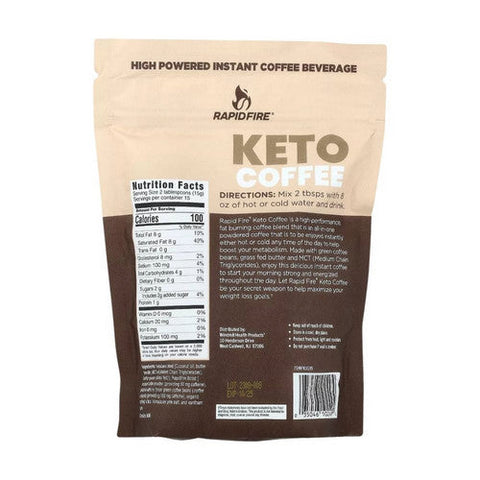 Rapid Fire, Ketogenic High Performance Instant Coffee Mix, 225 Grams Rapid Fire