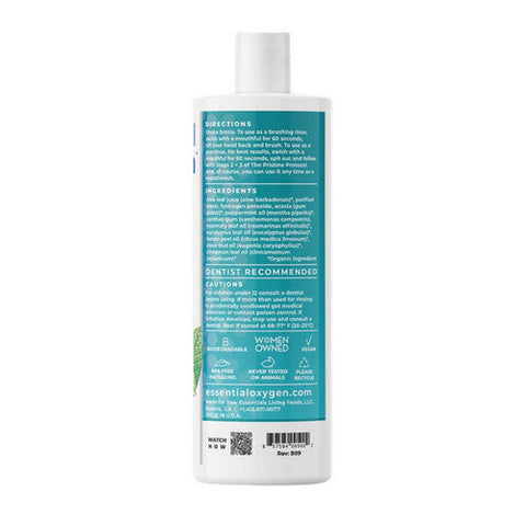 Essential Oxygen, BR Organic Mouthwash Brushing Rinse Peppermint, 16 Oz Essential Oxygen