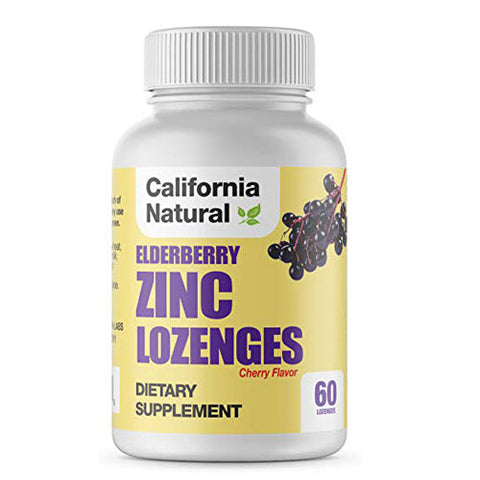 California Natural, Elderberry Zinc Lozenges, 60 Lozenges California Natural