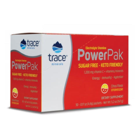 Trace Minerals, Sugar Free Electrolyte Stamina Power Citrus, 30 Packets Trace Minerals