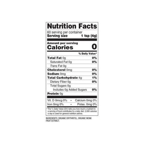 Sweetleaf Stevia, Organic Monk Fruit Powder Sweetener, 240 Grams Sweetleaf Stevia