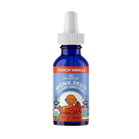 Sweetleaf Stevia, Organic French Vanilla Liquid Monk Fruit, 2 Oz Sweetleaf Stevia