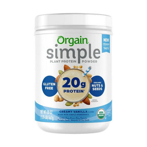 Orgain, Organic Simple Plant Protein, Vanilla 1.25 lbs Orgain