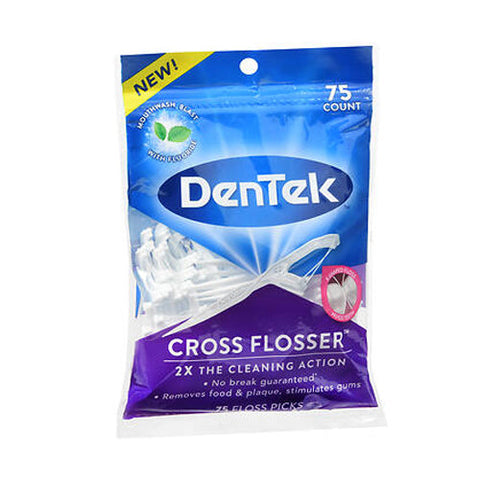Dentek, Cross Flossers Plaque Control Mouthwash Blast, 75 Count Dentek