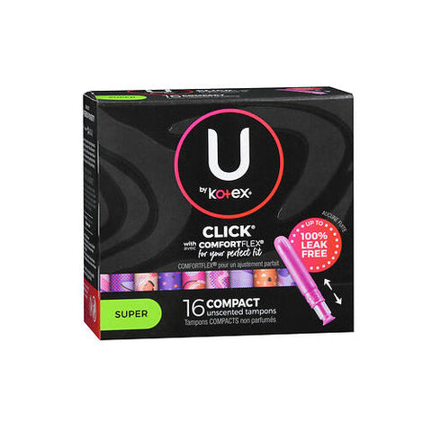 U By Kotex, Click Compact Tampons Super Unscented, Unscented 18 Count U By Kotex