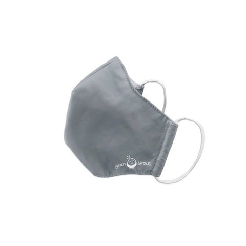 Green Sprouts, Reusable Adult Small Face Mask Grey, 1 Count Green Sprouts