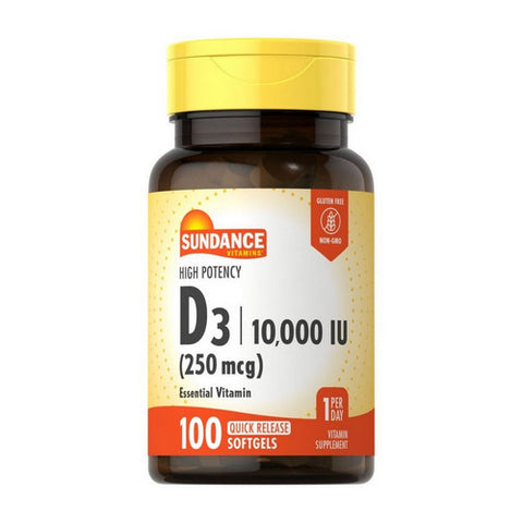 Sundance, Vitamin D3, 10,000 IU, 100 Softgels Sundance